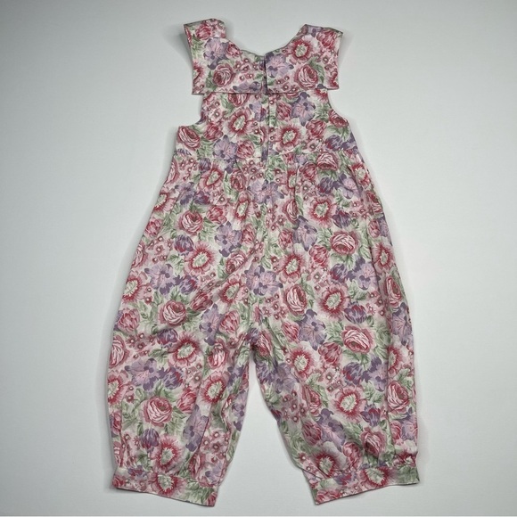 Laura Ashley Mother Child Vintage Romper Jumper Floral Cottagecore Cotton Boho - Picture 6 of 12